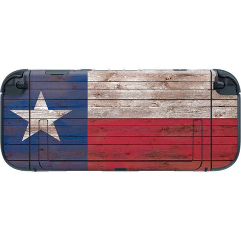 Texas Flag Dark Wood Nintendo Switch 2 (2025) with Joy-Con Skin